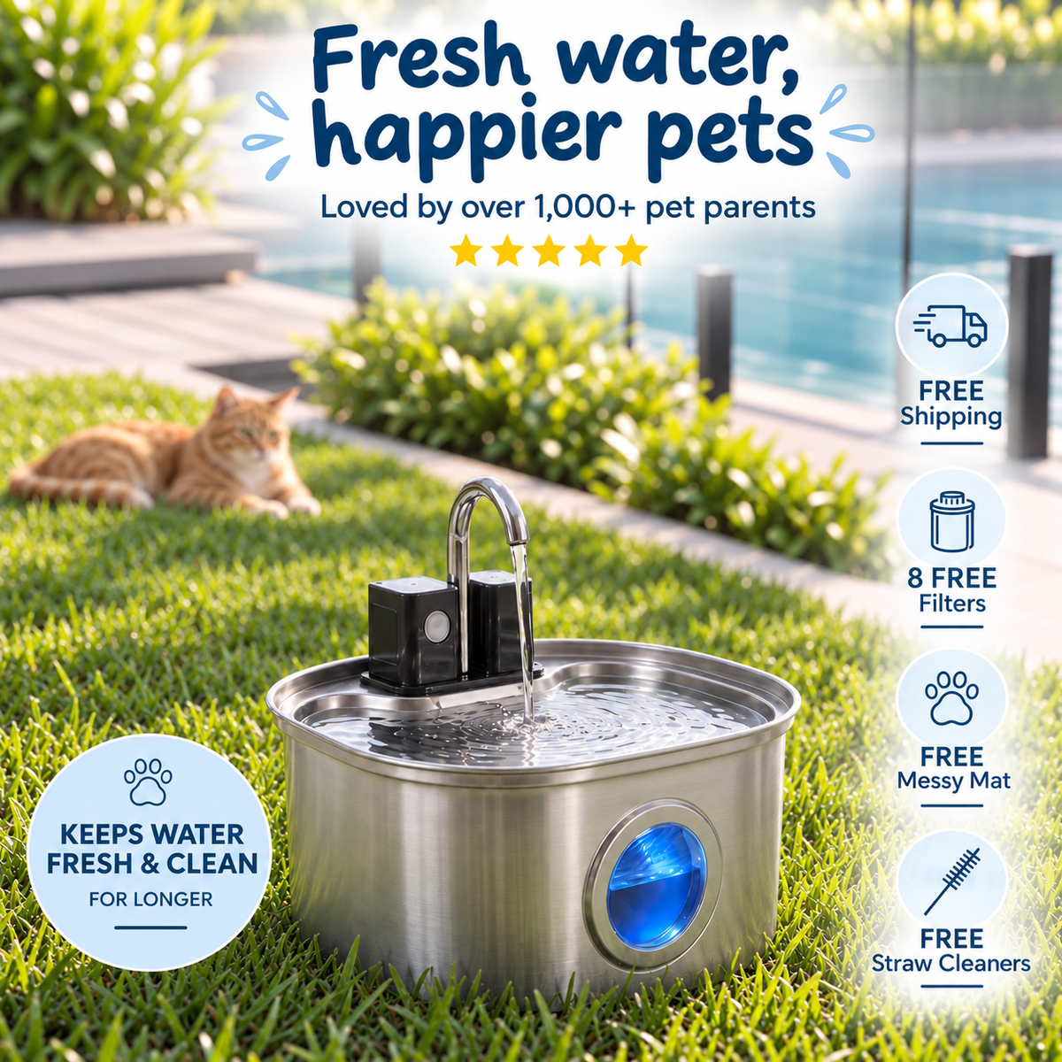 3.2L Wireless Whisker Co Drinking Fountain