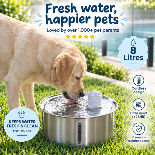 8L Wireless Whisker Co Drinking Fountain